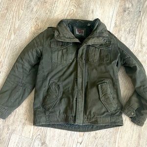 LEVIS Olive Green Jacket Sherpa lined
